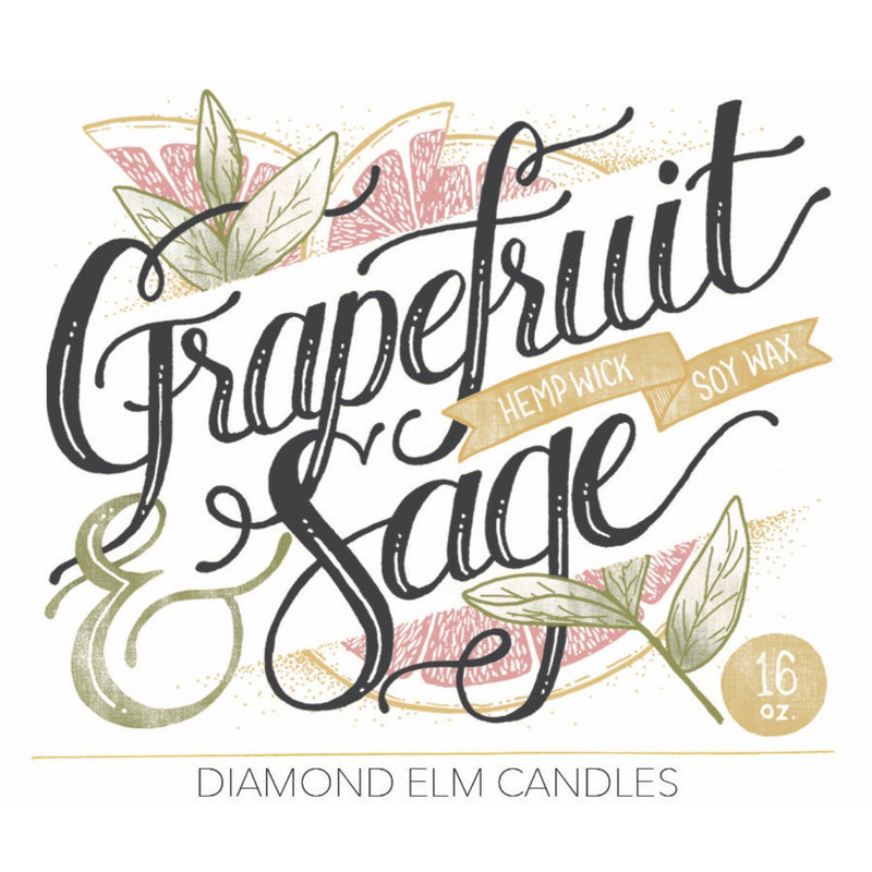 Grapefruit & Sage Soy Candle