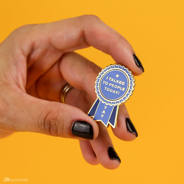 Introvert Award Enamel Lapel Pin