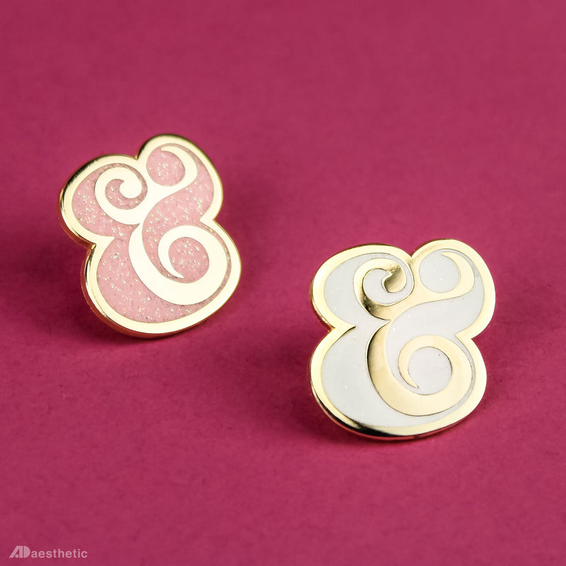 Glampersand Enamel Lapel Pins - Set of Two