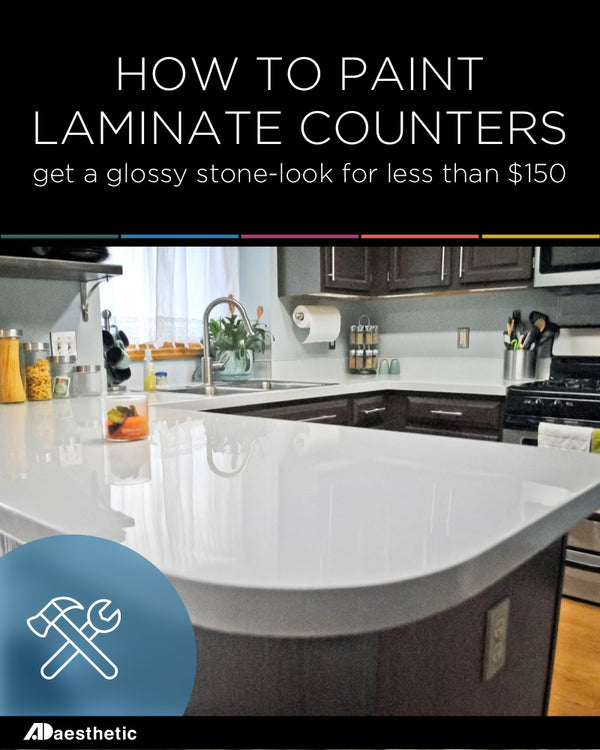 DIY Glossy Painted Counters