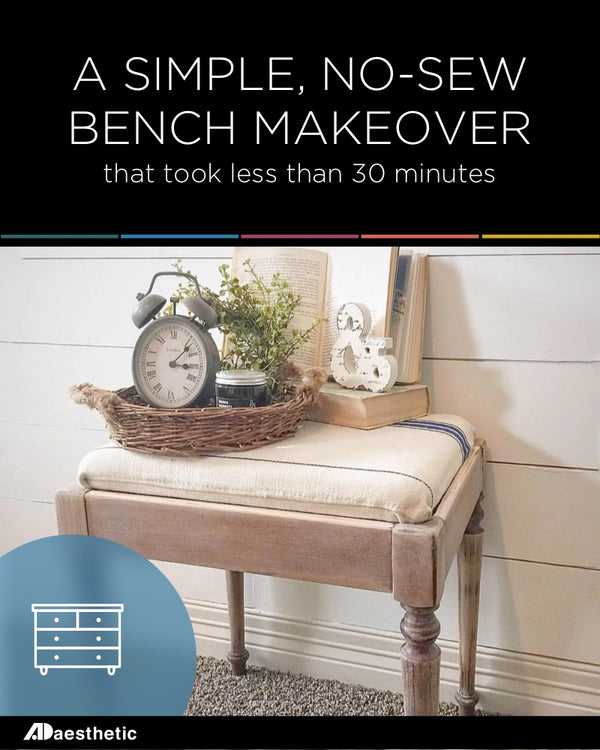 A No-Sew 30 Minute Bench Makeover