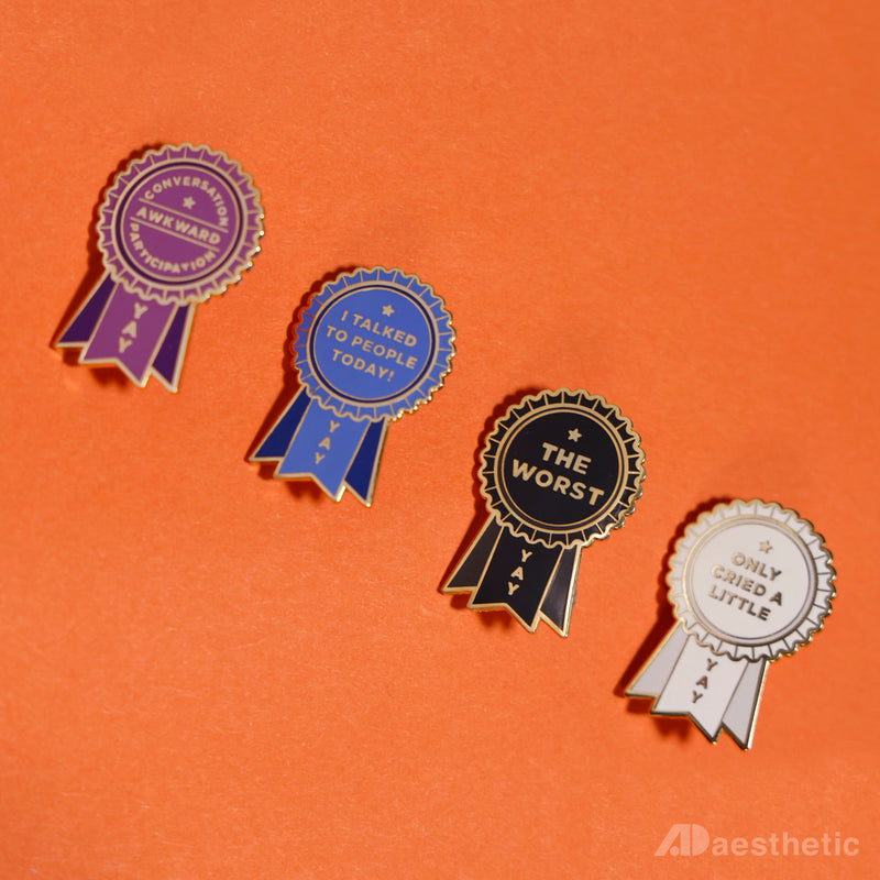 Self-Care Award Enamel Lapel Pins - Set of Four