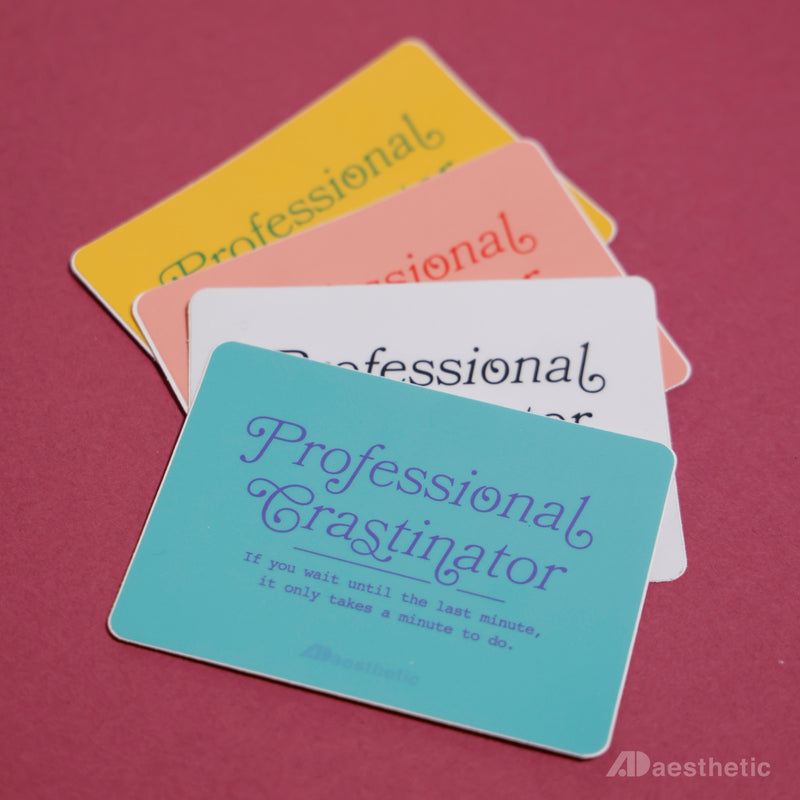 Professional Crastinator Sticker