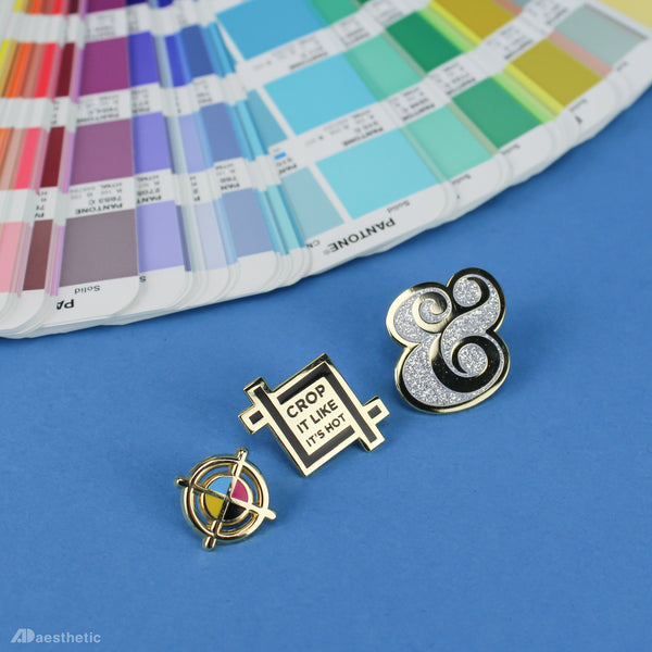 Designer's Enamel Lapel Pins • Set of 3