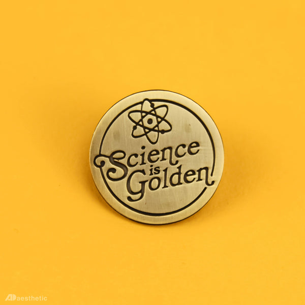 Science is Golden Lapel Pin