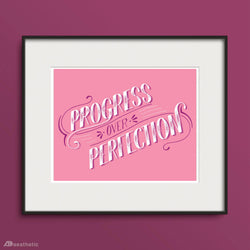 Progress Over Perfection Poster