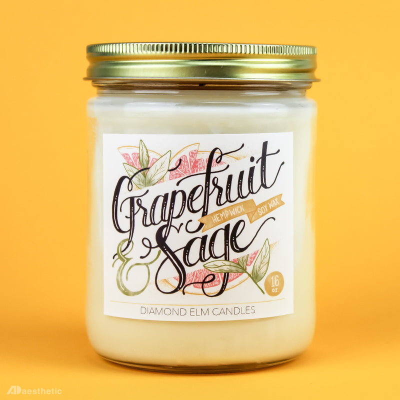 Grapefruit & Sage Soy Candle
